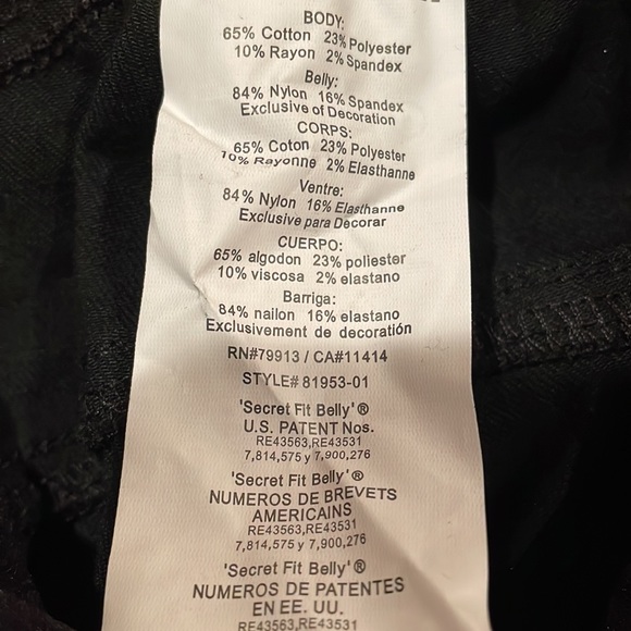 Maternity Jeans 30 Black Articles of Society Black Classic Skinny NWT - Picture 7 of 7